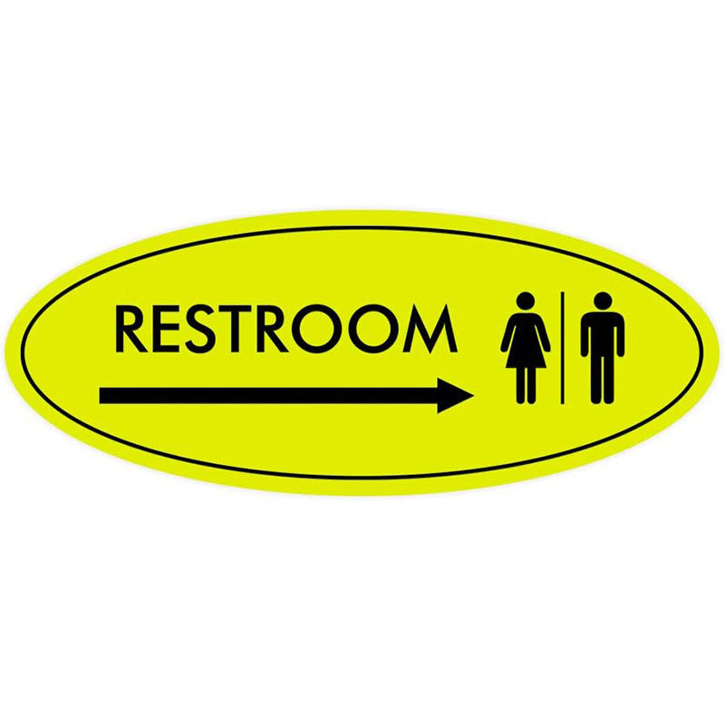 acrylic self-adhesive unisex toilet sign office door number business bathroom toilet sign