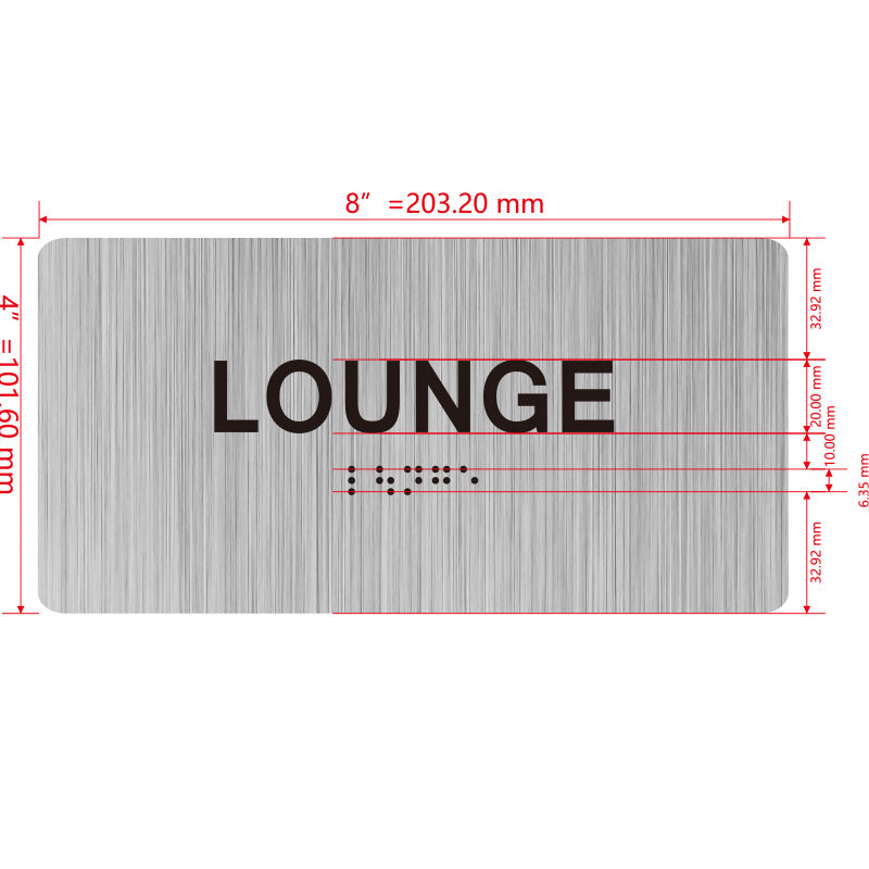 building sign 8X4 inch touch braille sign Braille BUILDING SIGN