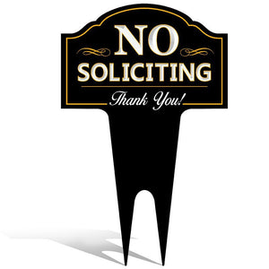 new products refuse to promote courtyard signs with rods warning signs aluminum signs no soliciting signs