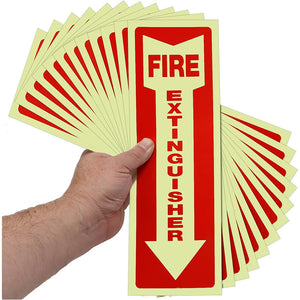 Fire luminous wall sticker signs Fire extinguisher identification signs Luminous fire self-luminous safety warning signs with adhesive backing