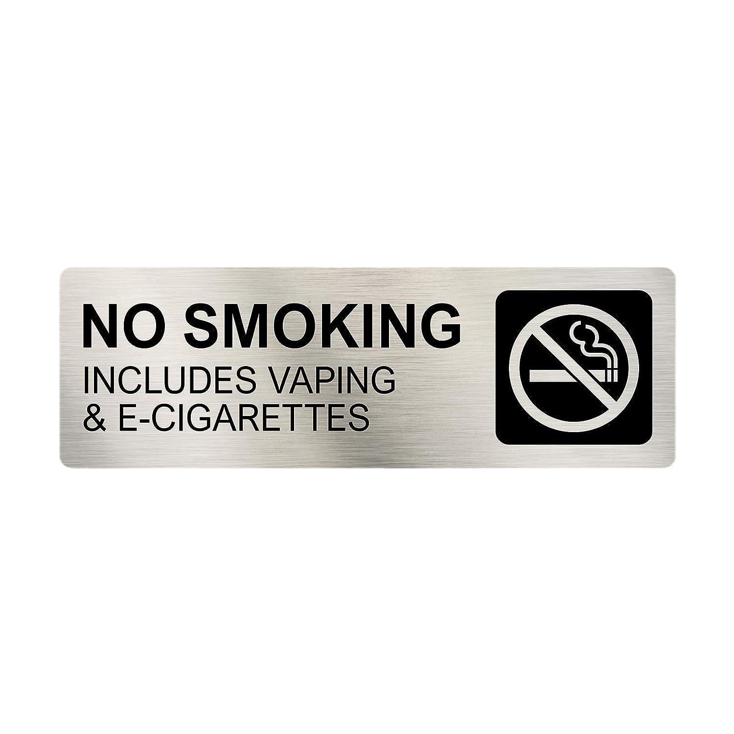 Spot No Smoking Sign 9x3 inch brushed aluminum, waterproof sign sign NO SMOKING SIGN