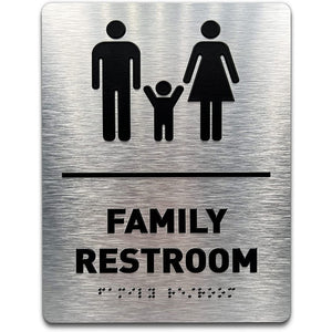 Women/Wheelchair Restroom ADA Compliant sign Braille