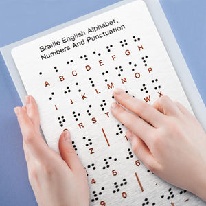 Braille alphabet board with raised numbers and punctuation marks, Braille learning aids for beginners, teaching aids for blind children