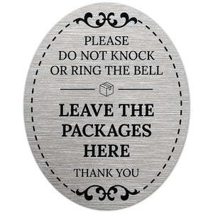 please put the back door sticker wall sticker and leave packages here sign