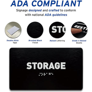 Electrical Cabinet Signs - ADA-compliant utility signs, raised letters, level 2 braille