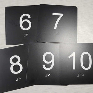 ADA Braille Room Number Signs - Indoor/Outdoor Use