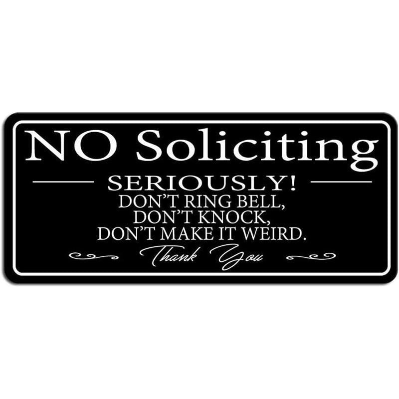 Spot black acrylic No soliciting sign Company office sign No soliciting sign House number