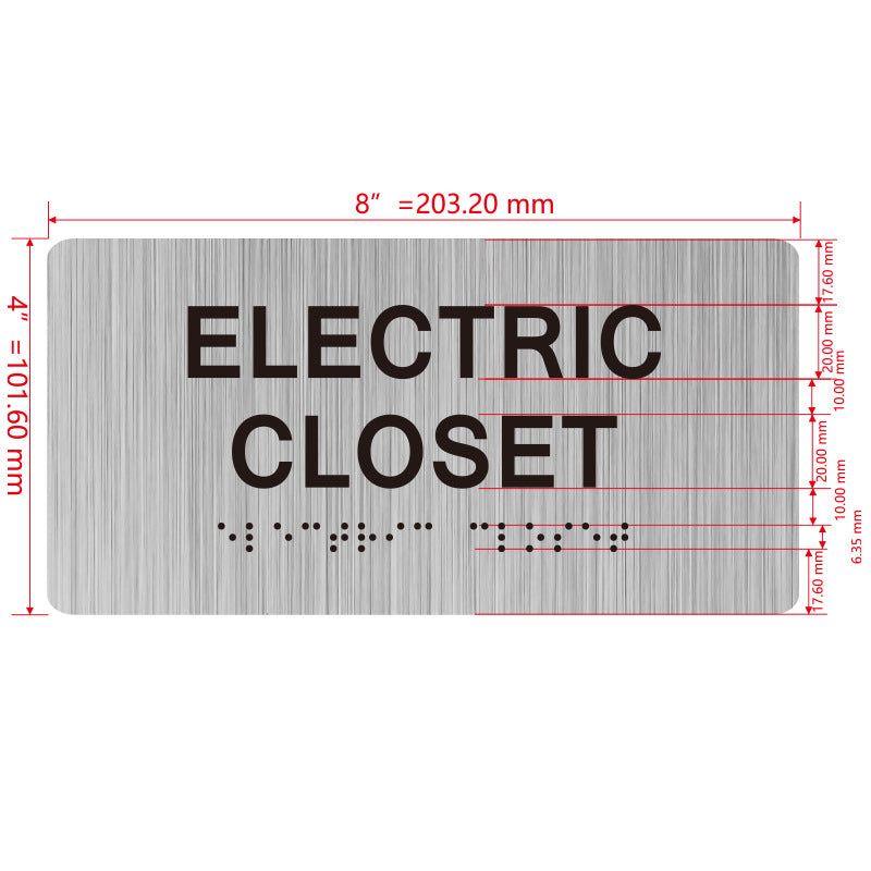 building sign 8X4 inch touch braille sign Braille BUILDING SIGN