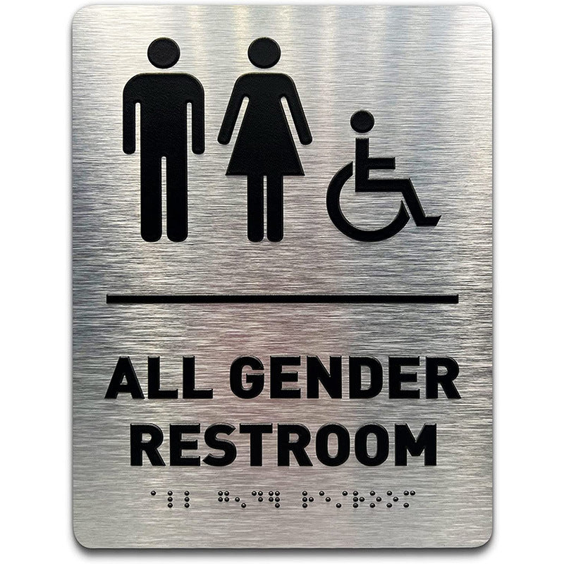 Women/Wheelchair Restroom ADA Compliant sign Braille