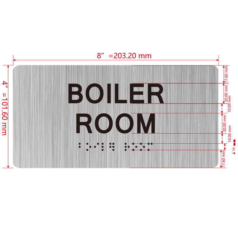 building sign 8X4 inch touch braille sign Braille BUILDING SIGN