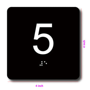 ADA Braille Room Number Signs - Indoor/Outdoor Use