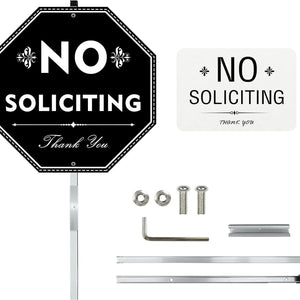 Refuse to promote yard signs with poles reflective warning signs aluminum signs no soliciting signs