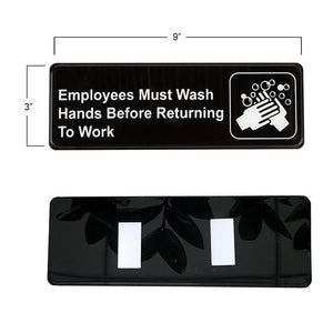 Employees must wash their hands before returning to work Signs for kitchen factory