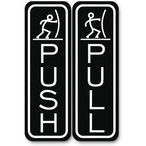 acrylic door sign, glass door push and pull left and right bathroom civilized slogan sign pull push