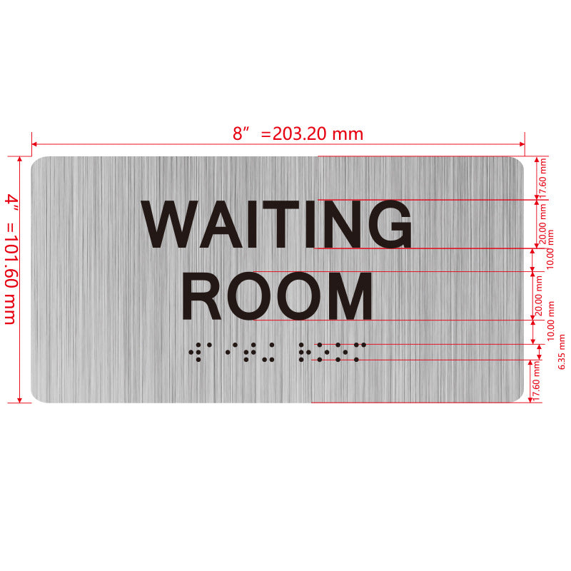 building sign 8X4 inch touch braille sign Braille BUILDING SIGN