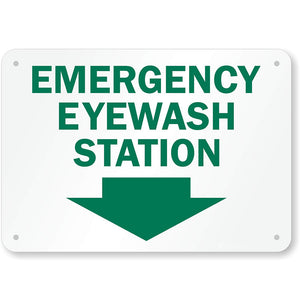 Eye Washing Station Signs Reflective Emergency Eye Washing Station Signs OSHA Safety Signs