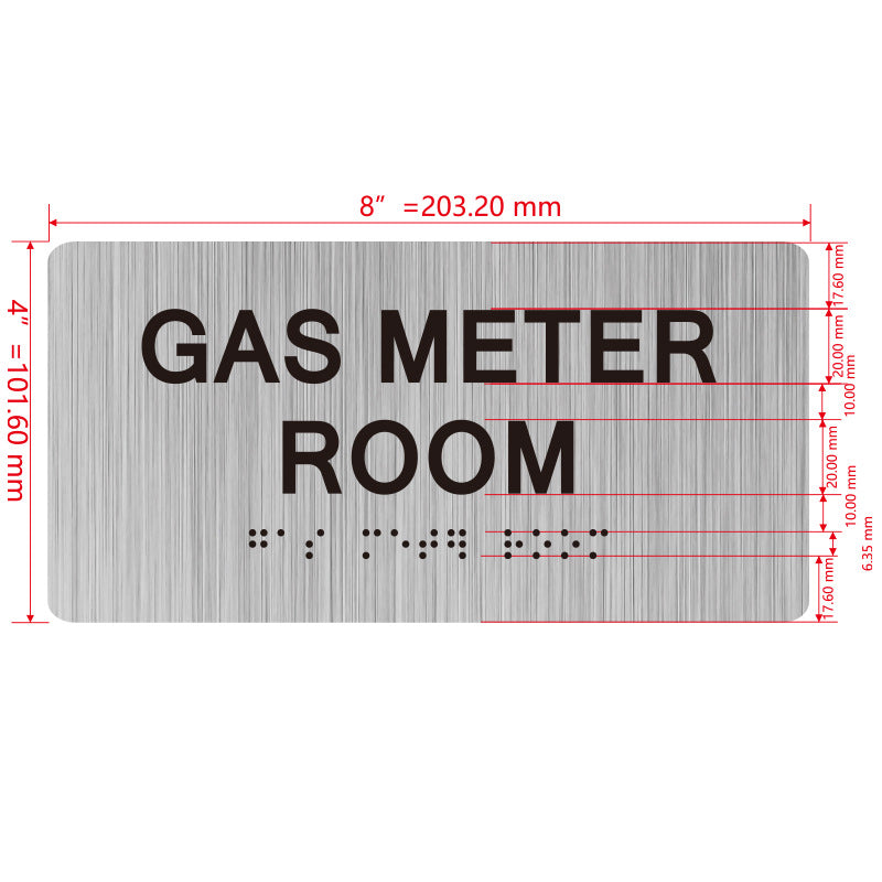 building sign 8X4 inch touch braille sign Braille BUILDING SIGN