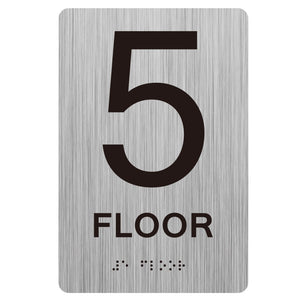 ADA Compliant Tactile Braille Building Floor Sign