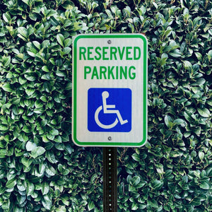 Reflective signs All reserved Aluminum parking Reserved parking signs Disabled parking signs Signage signage