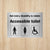 Accessible Toilet Landscape Sign Brushed Aluminium Silver