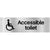 Accessible Toilet Sign Brushed Silver