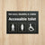 Accessible Toilet Sign Midnight Black Landscape