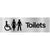 Accessible & Unisex Toilets Sign Brushed Silver