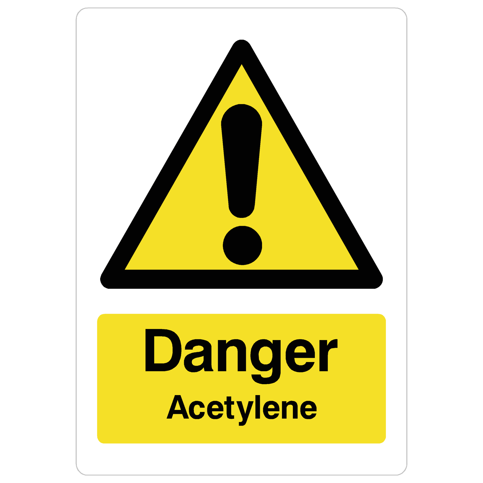 Acetylene Warning Sign