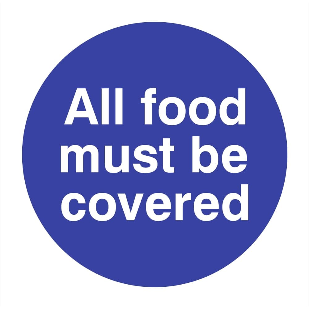 All Food Must Be Covered Sign