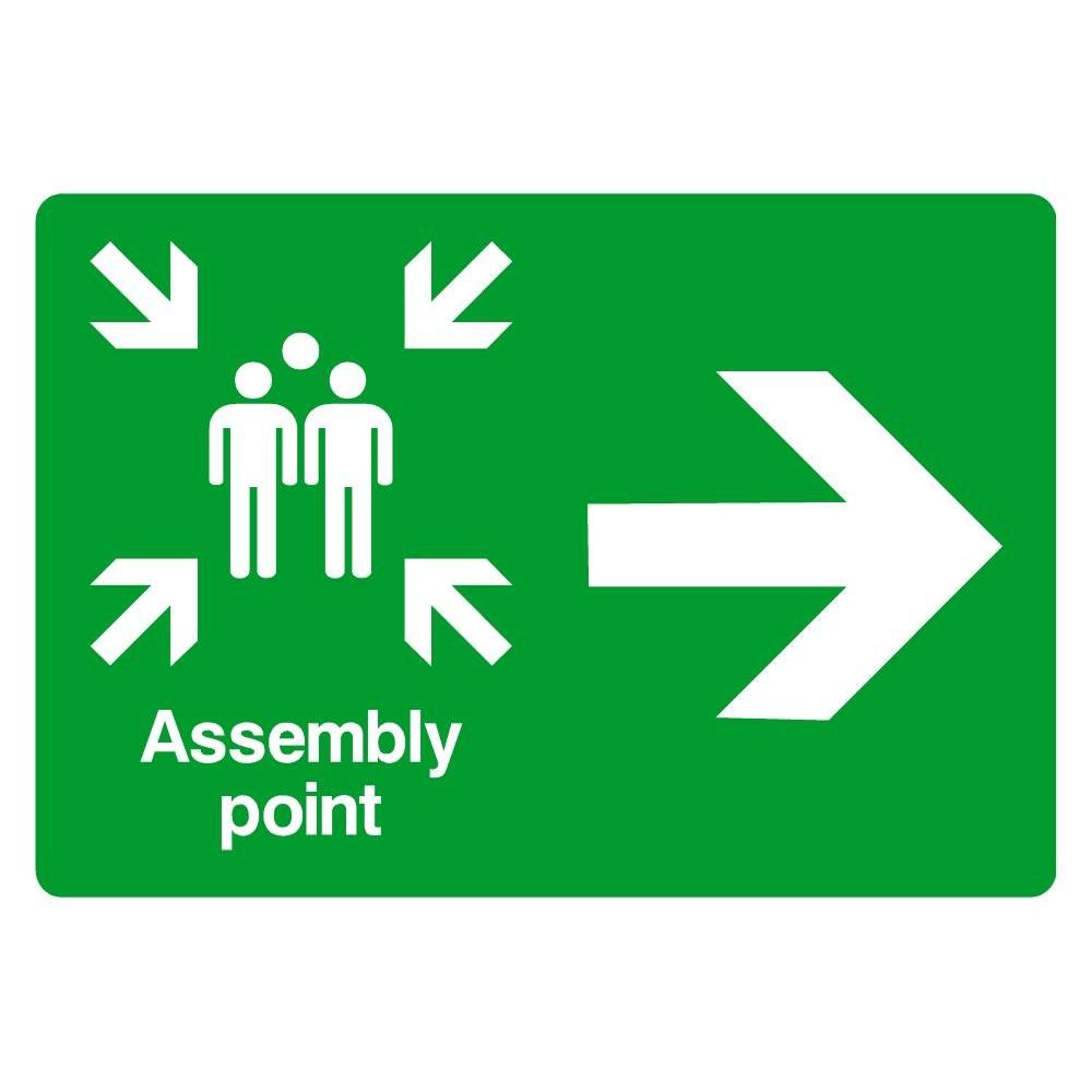 Assembly Point Arrow Right Sign