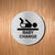 BABY CHANGE Premium Brushed Silver toilet door sign