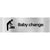 Baby Change Sign in Brushed Silver