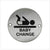 Baby Change Sign in Satin Stainless Steel