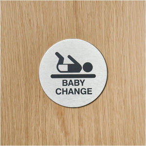 Baby Change Sign Stainless Steel | 10 PACK