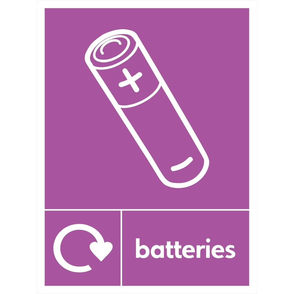 Batteries Recycling Sign