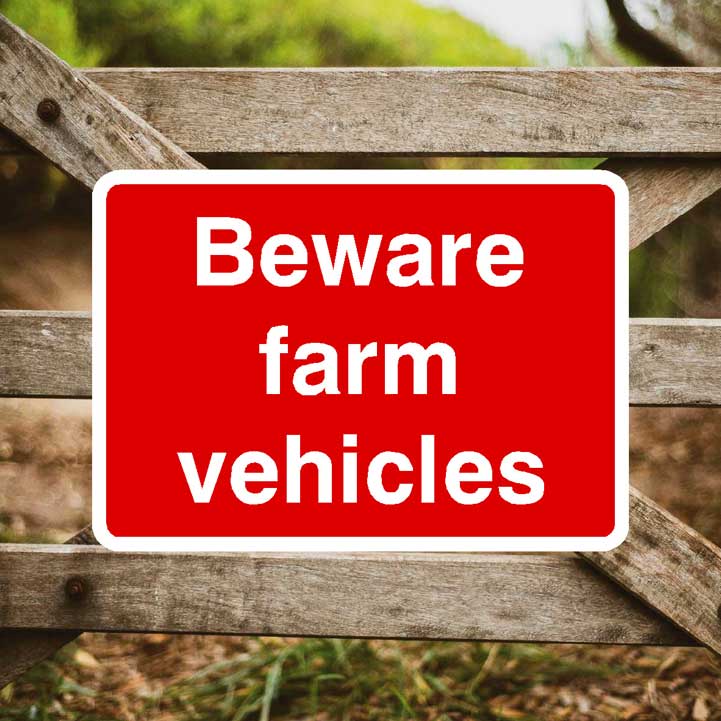 Beware Farm Vehicles Sign