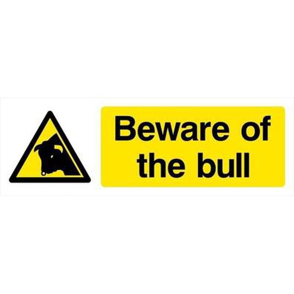 Beware Of The Bull Sign