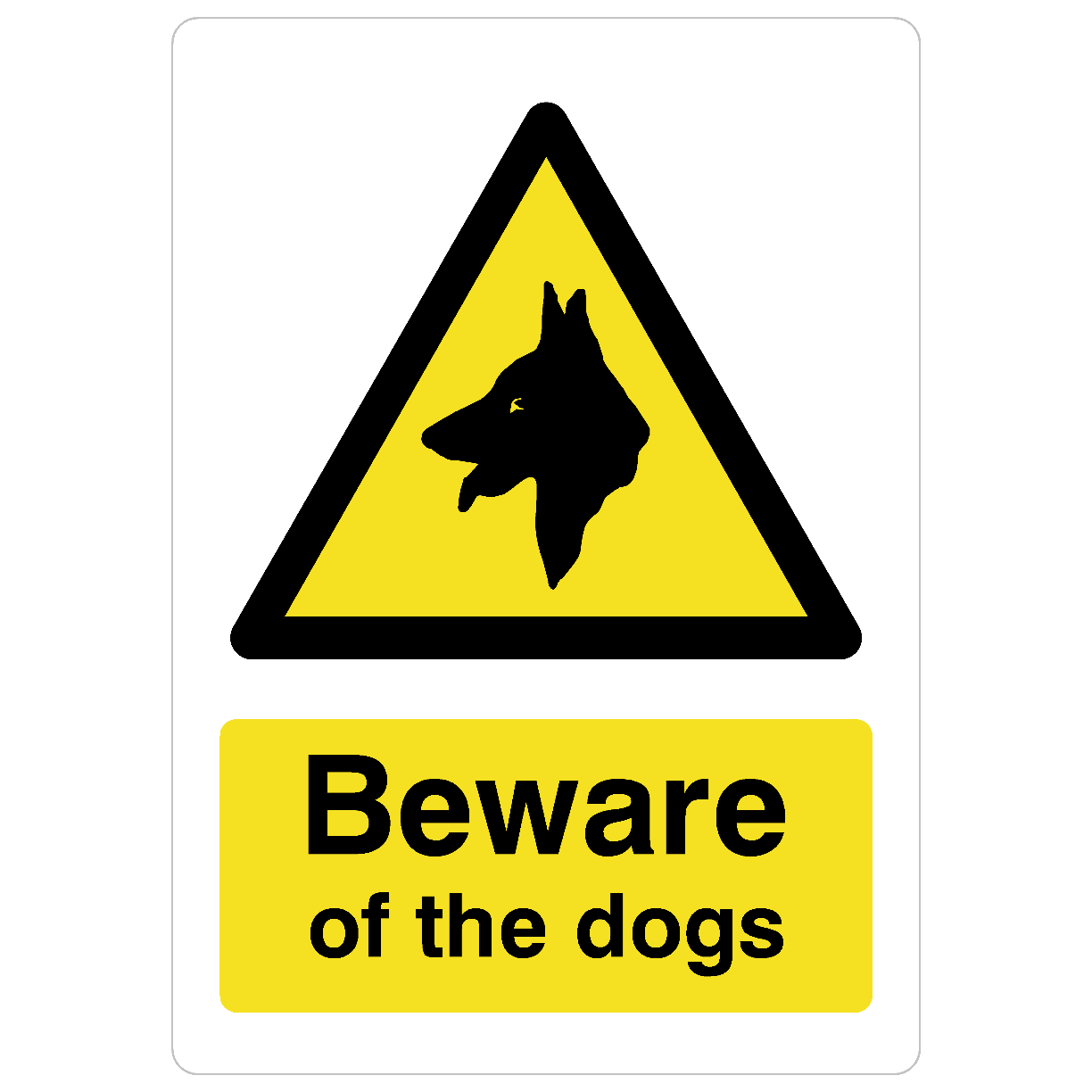 Beware Of The Dogs Sign