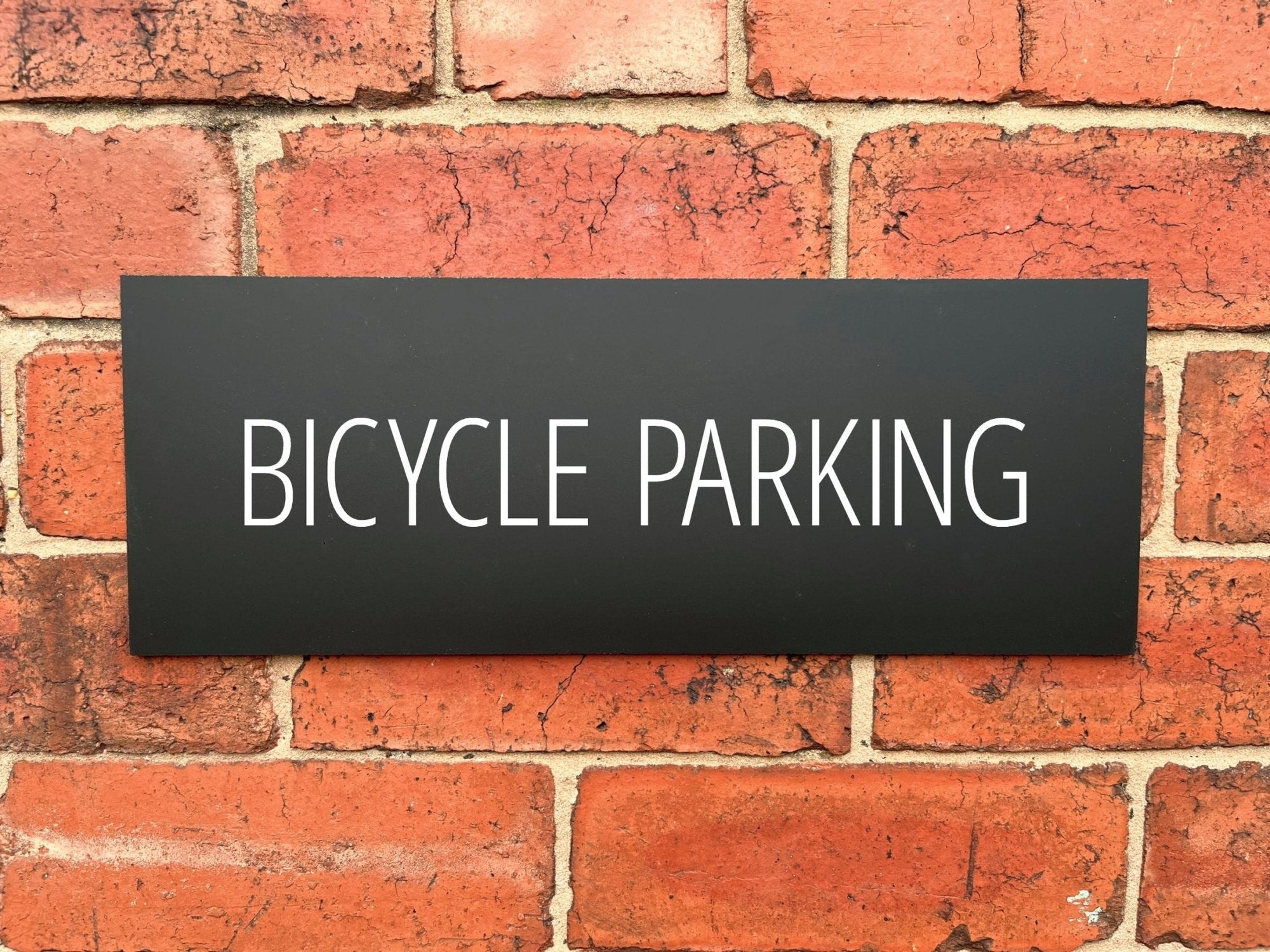 Bicycle Parking Sign Midnight Black Landscape