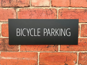 Bicycle Parking Sign Midnight Black Landscape