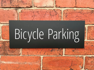 Bicycle Parking Sign Midnight Black Landscape