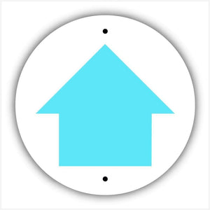 Blue Arrow Waymarker sign