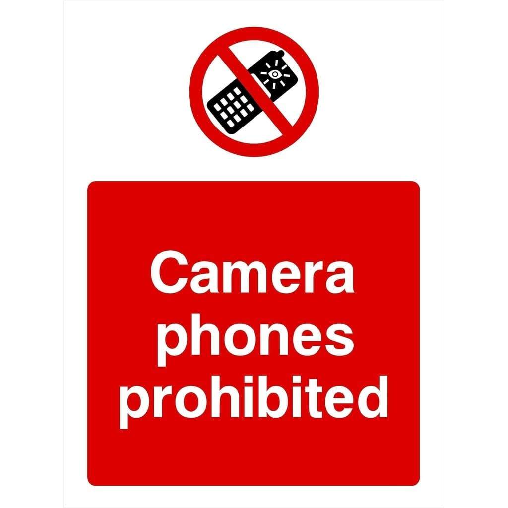 Camera Phones Prohibited Sign