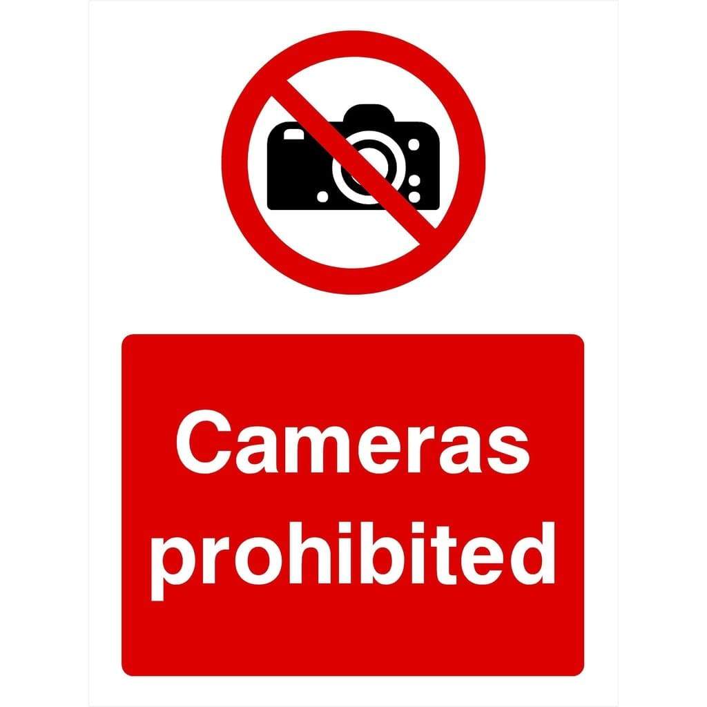 Cameras Prohibited Sign