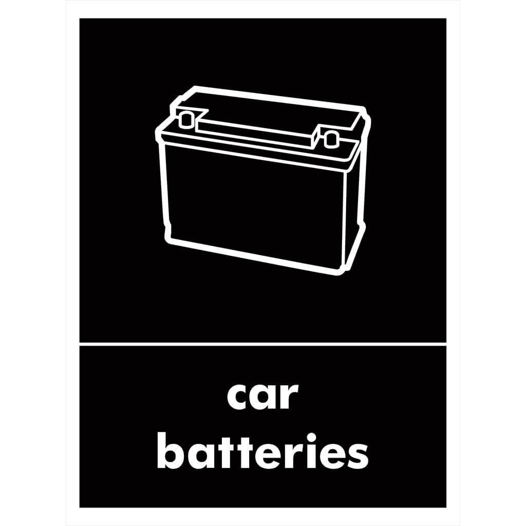 Car Batteries Recycling Sign