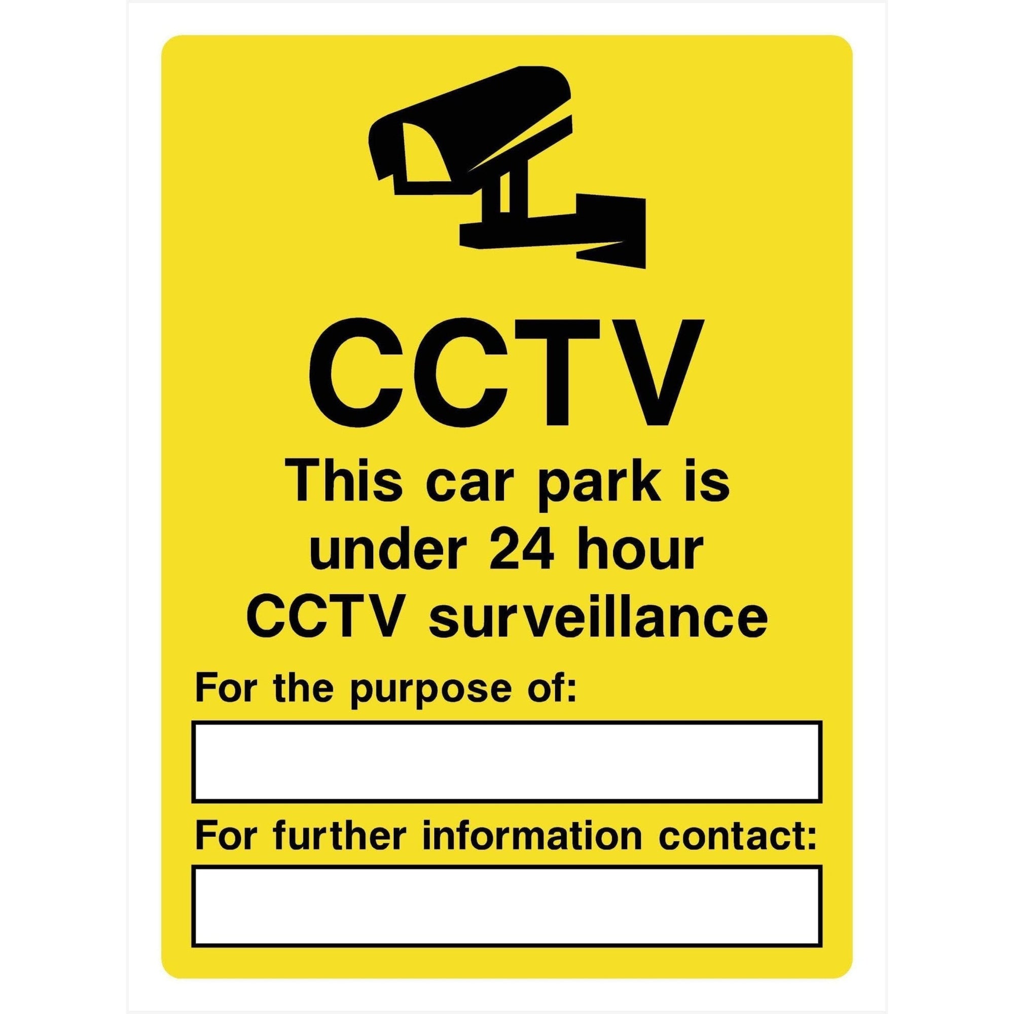 Car Park 24 Hour CCTV Sign