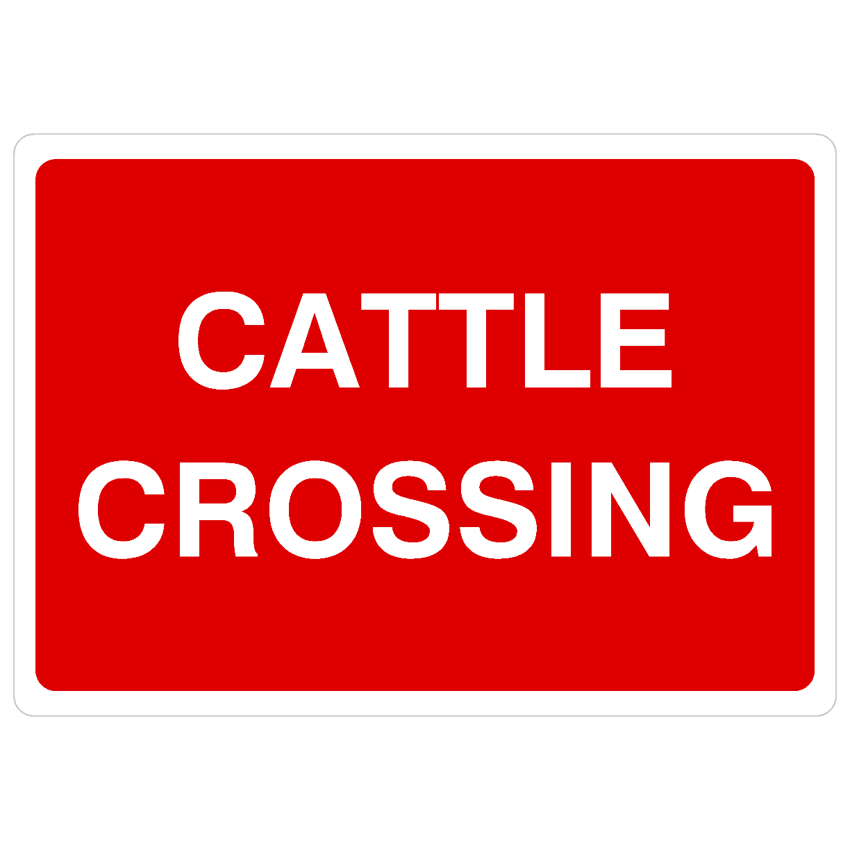 Cattle Crossing Sign