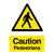 Caution Pedestrians Sign