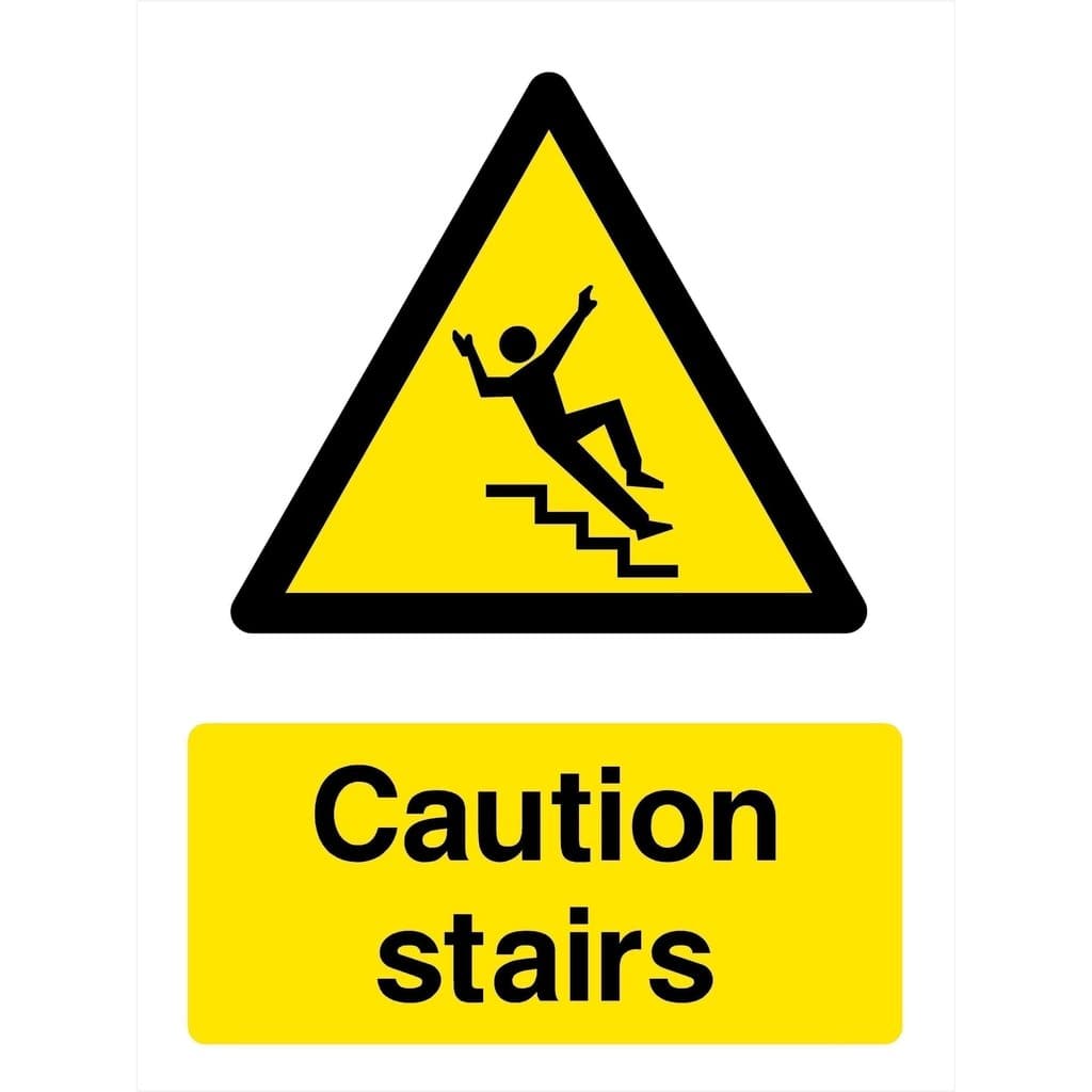 Caution Stairs Sign