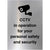 CCTV In Operation Message Sign in Brushed Silver